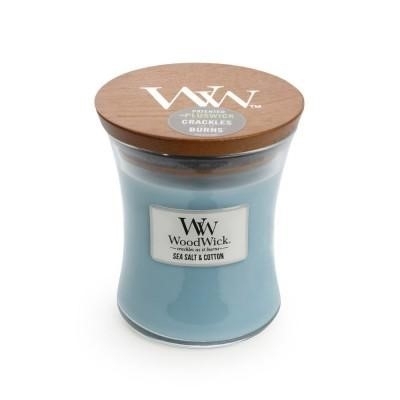 WoodWick Jar Candle Medium - Sea Salt & Cotton